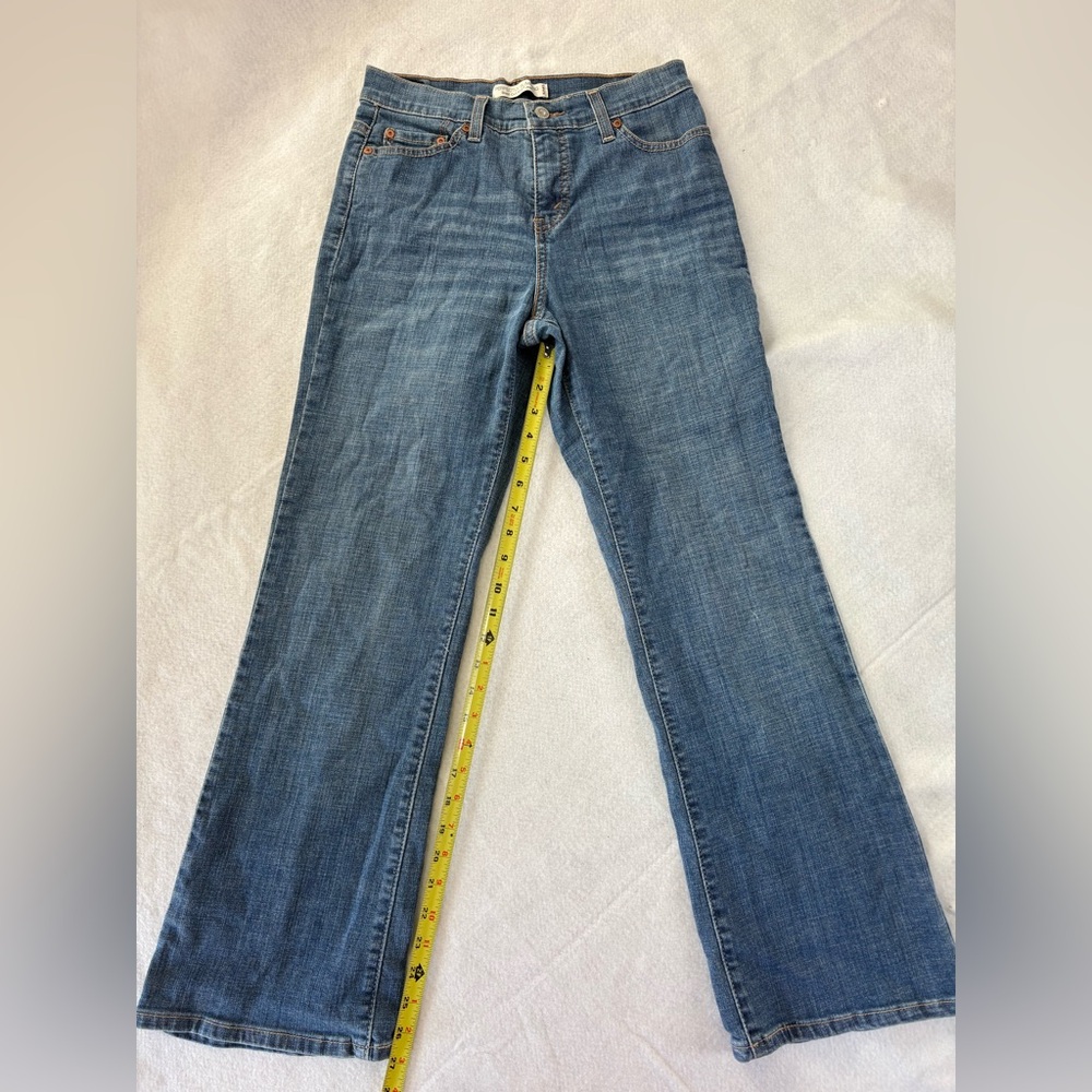 Levi’s Perfectly Slimming 512 Boot Cut Jeans Women’s Blue Stretch Denim